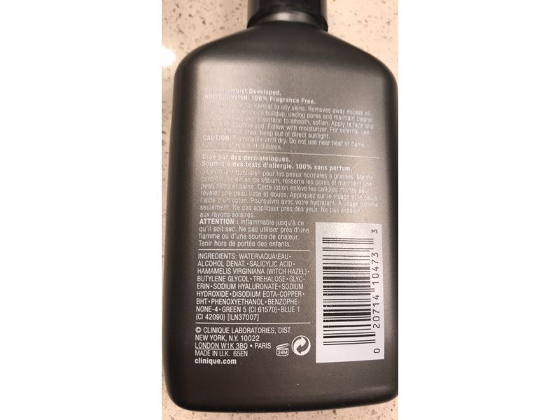 Clinique For Men Oil Control Exfoliating Tonic, 6.7 fl oz/200 mL