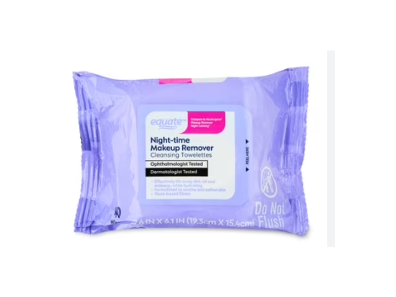 Equate Night-Time Makeup Remover Cleansing Towelettes