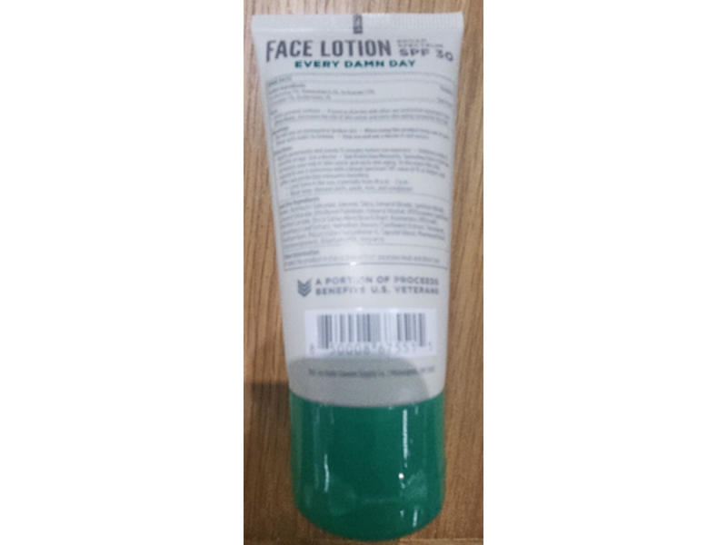 Duke Cannon Supply Co. Standard Issue Every Damn Day Face Lotion, 1.7 fl oz/50 mL