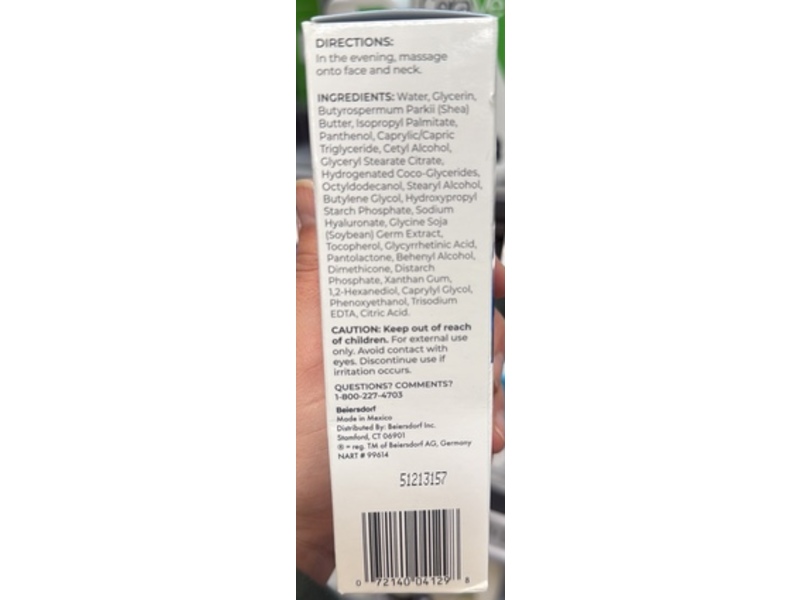 Eucerin Immersive Hydration Restoring Night Cream, 1.7 oz/48 g