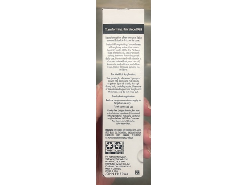 John Frieda Frizz Ease Extra Strength Serum, 1.69 fl oz/50 mL