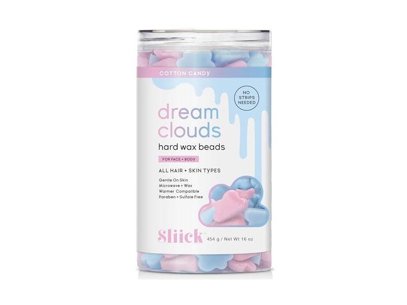 Sliick Hard Wax Beads, Dream Clouds , Cotton Candy, 16 oz/454 g