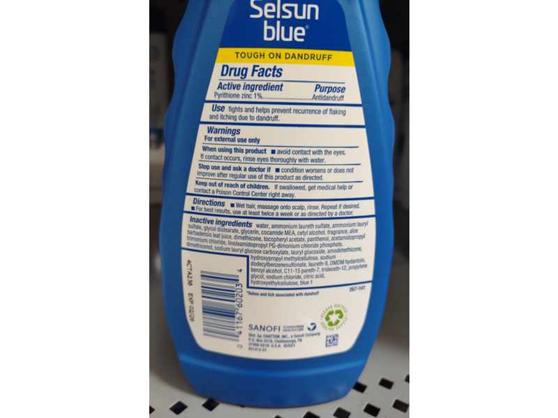 Selson Blue Daily Care Antidandruff Shampoo, 11 fl oz/325 mL