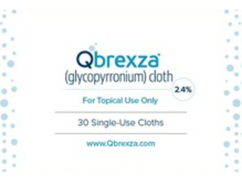 QBREXZA (glycopyrronium) cloth 2.4%, 1 pouch, Journey Medical Corporation (Rx)