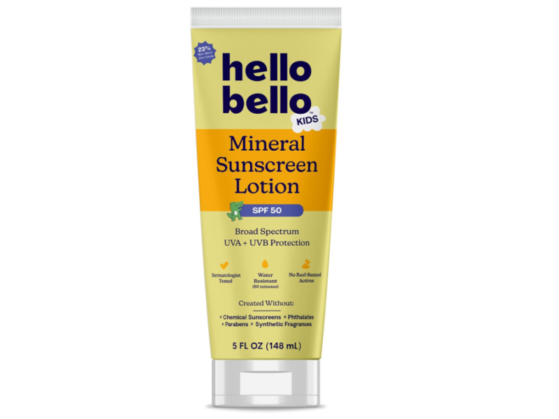 Hello Bello Kids Mineral Sunscreen Lotion, SPF 50, 5 fl oz/148 mL