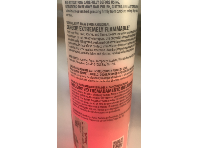 Onyx Professional Nail Polish Remover, Strawberry, 16 fl oz/473 mL