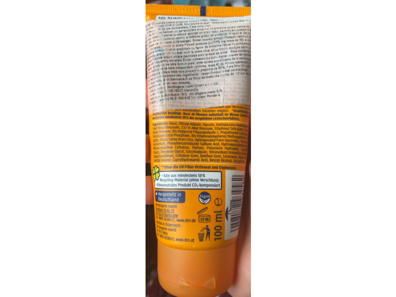 Dm Sundance Sonnen Creme, SPF 50, 100 mL