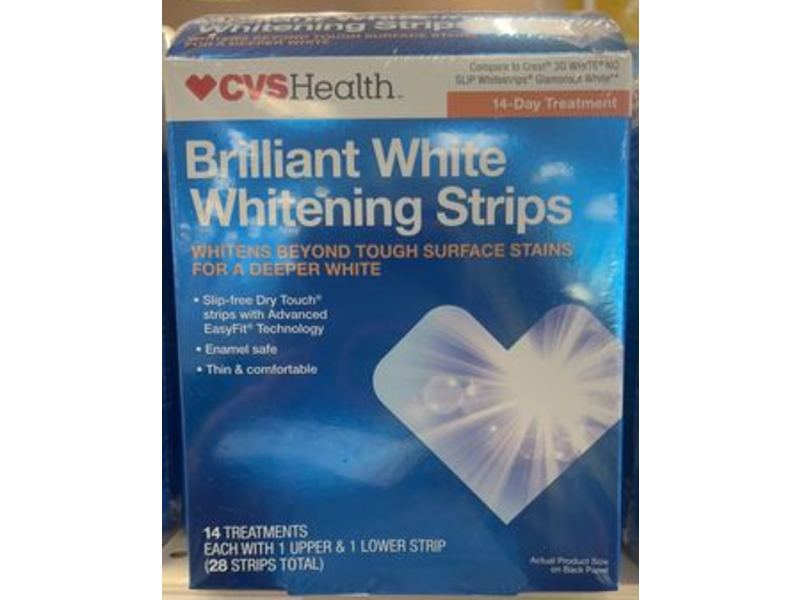 CVS Health Brilliant White Whitening Strips, 28 Count