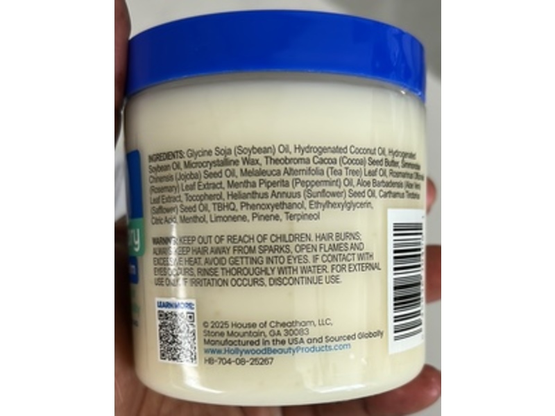 Hollywood Beauty Nourishing Scalp & Hair Balm, Tea Tree & Rosemary, 8 oz/226 g