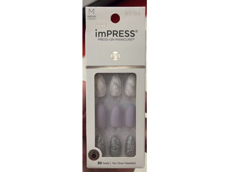Kiss impress Press On Manicure, Medium Length, 30 Count