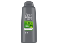 Dove Men+Care Fortifying Shampoo + Conditioner, Fresh Clean, Caffeine + Menthol, 12 fl oz/355 mL - thumbnail 1