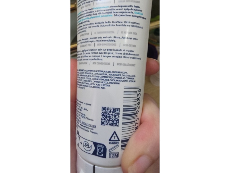 CeraVe Blemish Clay -To-Foam Cleanser, 4 fl oz/118 mL