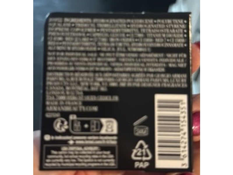 Giorgio Armani Prisms Glass Lip Gloss, 02 Candy Halo, 0.03 fl oz/1 mL