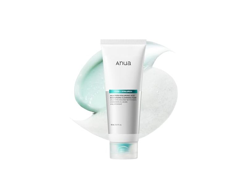Anua Moisturizing Cleansing Foam, PDRN + Hyaluron, 5.07 fl oz/150 mL