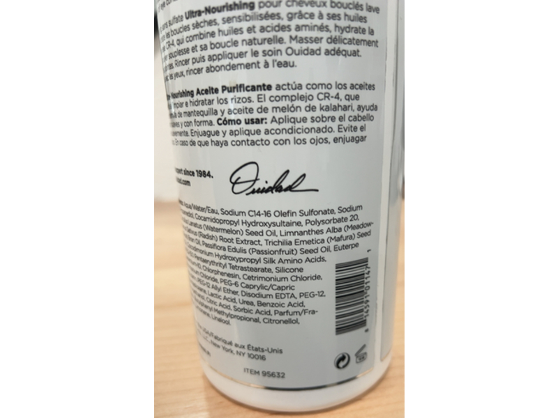 Ouidad Ultra-Nourishing Cleansing Oil Shampoo, 33.8 fl oz/1L