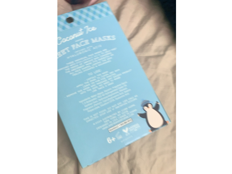 Arete & Athene Coconut Ice Sheet Face Mask, Hyaluronic Acid, 3.03 fl oz/90 mL, 3 Count