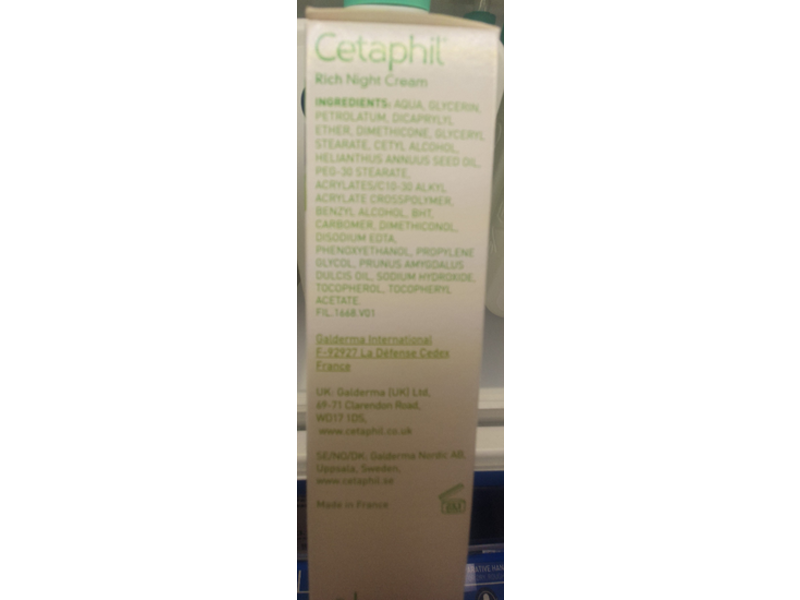 Cetaphil Rich Night Cream, Sensitive Skin, 50 g