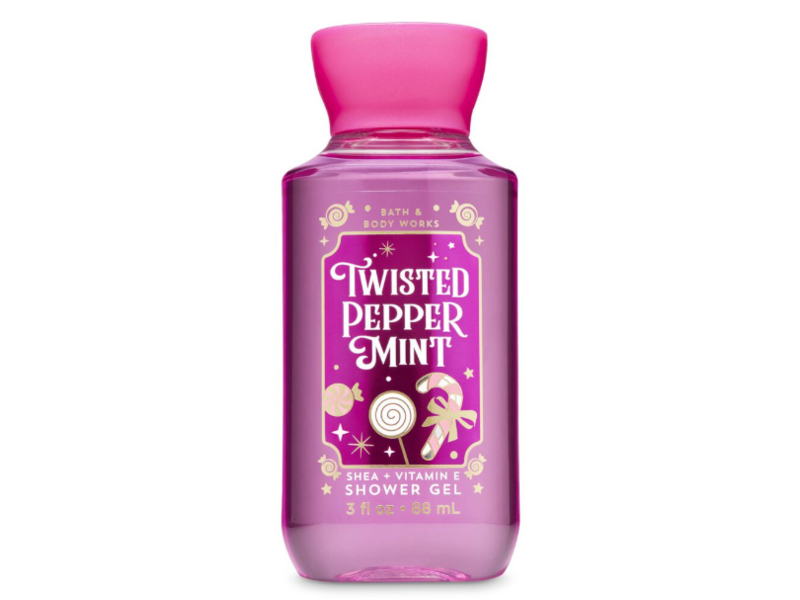 Bath & Body Works Shower Gel, Twisted Pepper Mint, 3 fl oz/88 mL