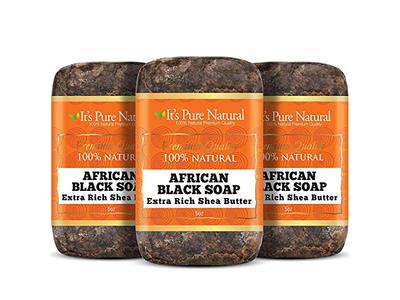 It's Pure Natural African Black Soap, 5 oz, Pack Of 3