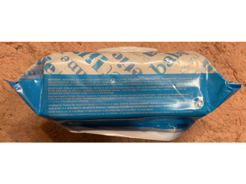 Amazon Elements Baby Wipes, 90 Count, Pack Of 9