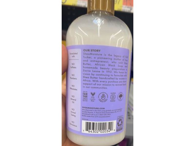 SheaMoisture Baby Shampoo & Bath Milk, Manuka Honey & Lavender, 13 fl oz/384 mL