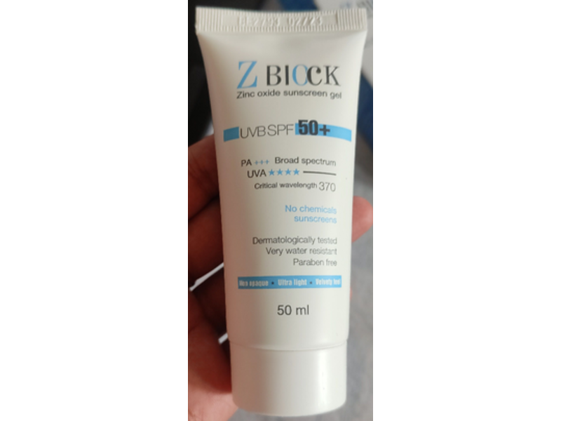 Z-Block Sunscreen Gel, SPF 50+, 50 mL