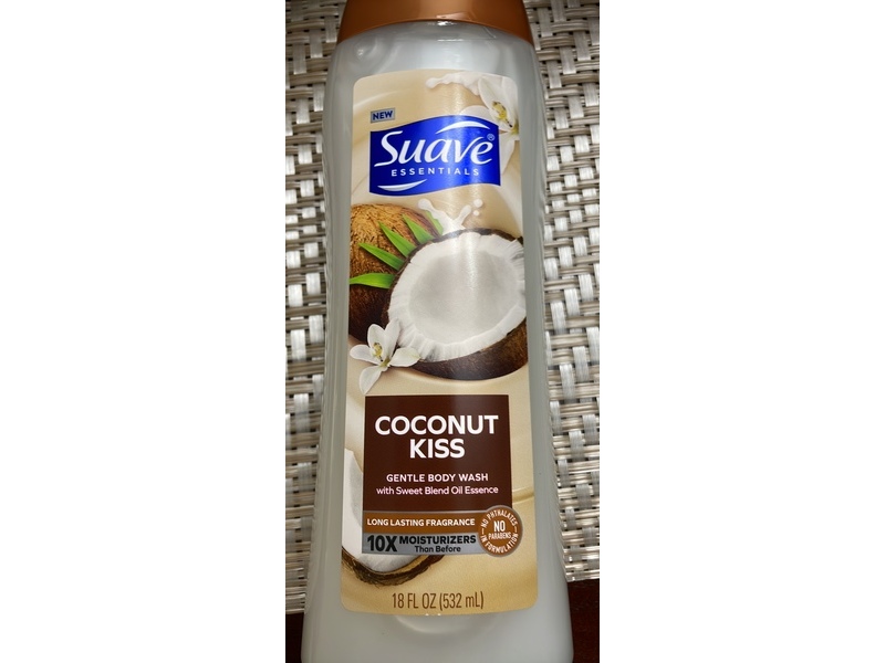 Suave Gentle Body Wash, Coconut Kiss, 18 fl oz/532 mL
