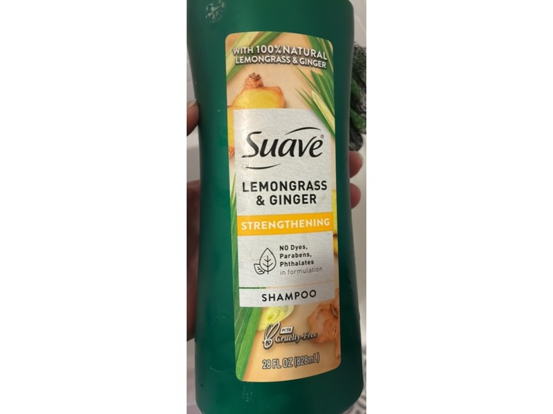 Suave Strengthening Shampoo, Lemongrass & Ginger, 28 fl oz/828 mL