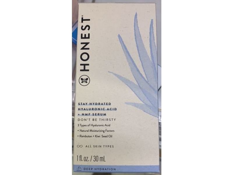 Honest Stay Hydrated Hyaluronic Acid + NMF Serum, 1 fl oz/30 mL