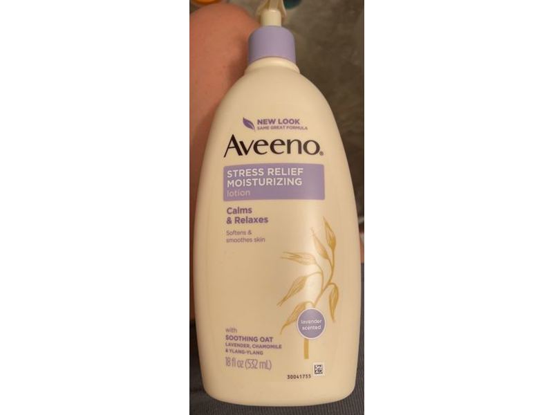 Aveeno Stress Relief Moisturizing Lotion, Lavender Scented, 18 fl oz/532 mL