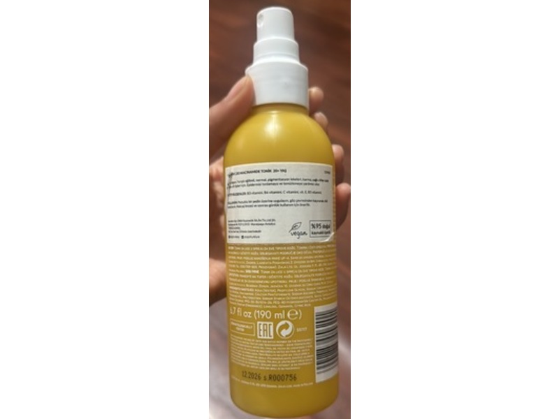 Ziaja Skin renewal Face Toner, Vitamin C.B3 Niacinamide, 6.7 fl oz/190 mL