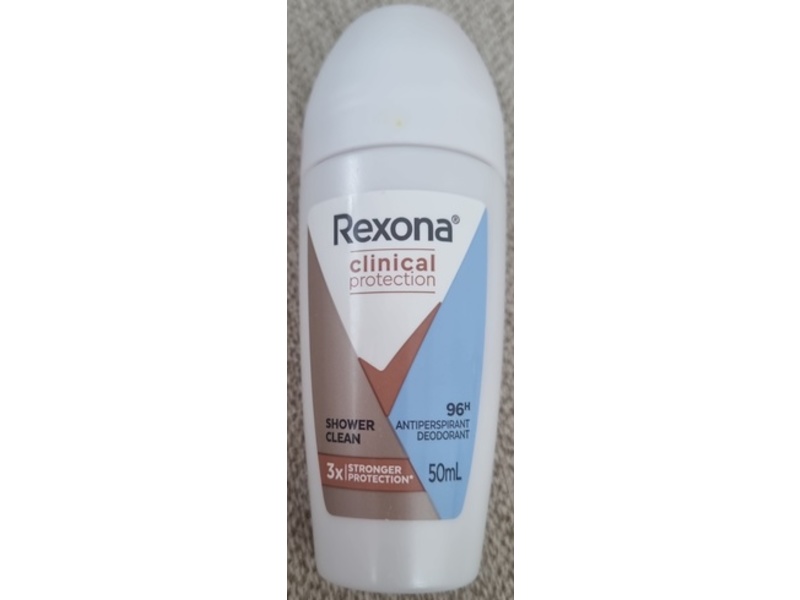 Rexona Clinical Protection 96H Antiperspirant Deodorant, Shower Clean, 50 mL