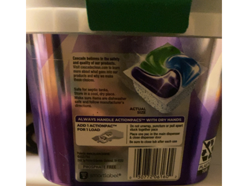 Cascade Platinum Plus ActionPacs, Fresh scent, 215.3 oz/434 g, 28 Pacs