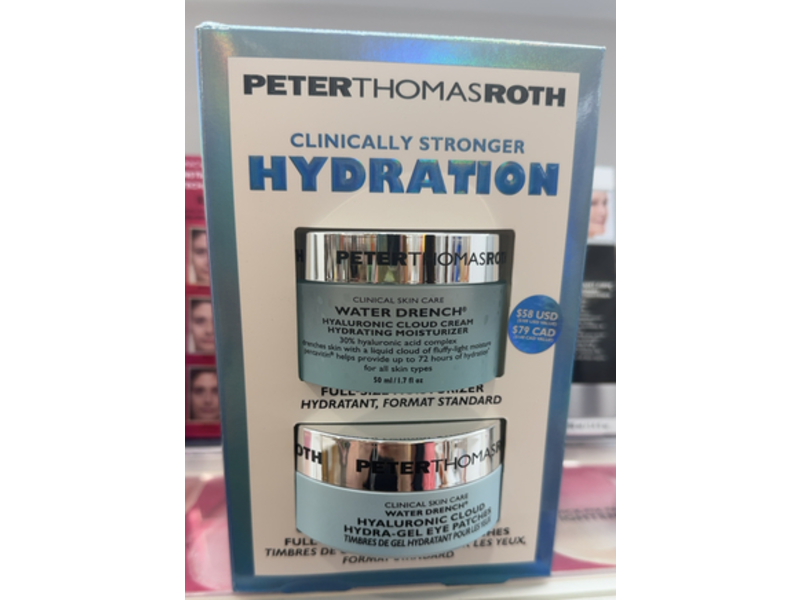 Peter Thomas Roth Cloud Cream Hydrating Moisturizer & Hydra-Gel Eye Patches, Water Drench Hyaluronic, Sets