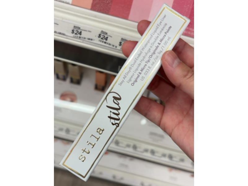 Stila Stay All Day Dual-Ended Waterproof Liquid Original & Micro Tip Eye Liner, Dark Brown, 0.33 fl oz/1.00 mL