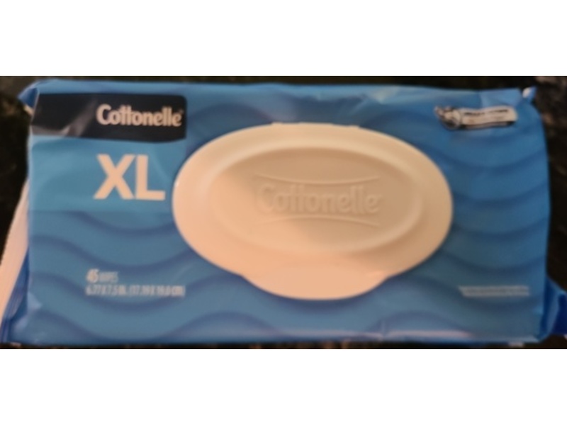 Cottonelle Flushable Wipes, XL, Pack Of 45, 2 Packs