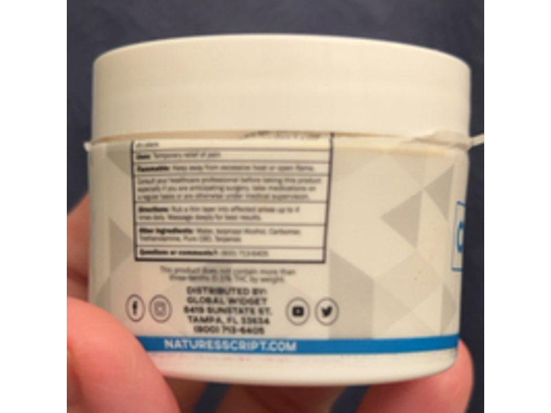 Nature's Script CBD Cryotherapy Pain Relief Gel, 100 Mg