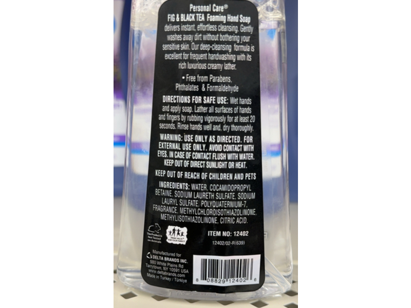 Personal Care Foaming Hand Soap, Fig & Black Tea, 8 fl oz/236 mL