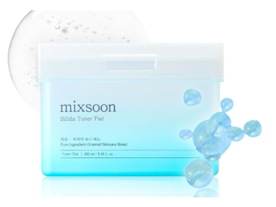 Mixsoon Bifida Toner Pad, 9.45 fl oz/280 mL, 120 Count