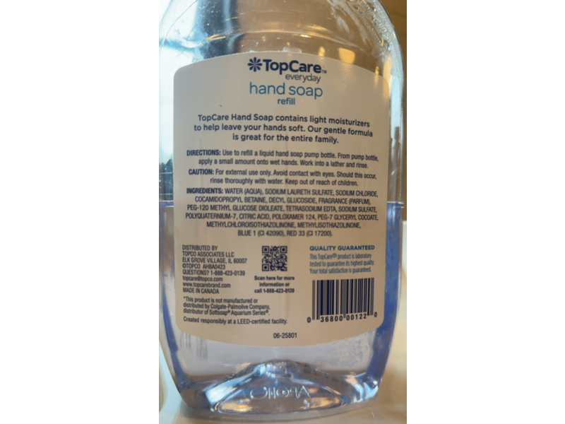 TopCare Everyday Hand Soap Refill, 50 fl oz/1.47 L
