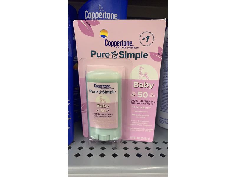 Coppertone Pure & Simple Baby SPF 50 Sunscreen Stick, 0.49 Ounce