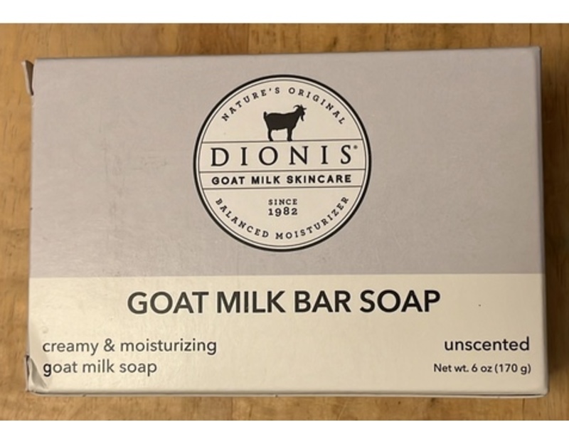 Dionis Creamy & Moisturizing Goat Milk Bar Soap, Unscented, 6 oz/170 g