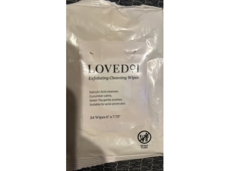 Loved01 Exfoliating Cleansing Wipes, 24 Count, Pack Of 3