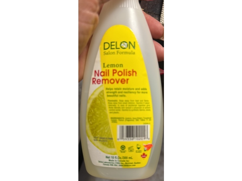 Delon Nail Polish Remover, Lemon, 10 fl oz/300 mL