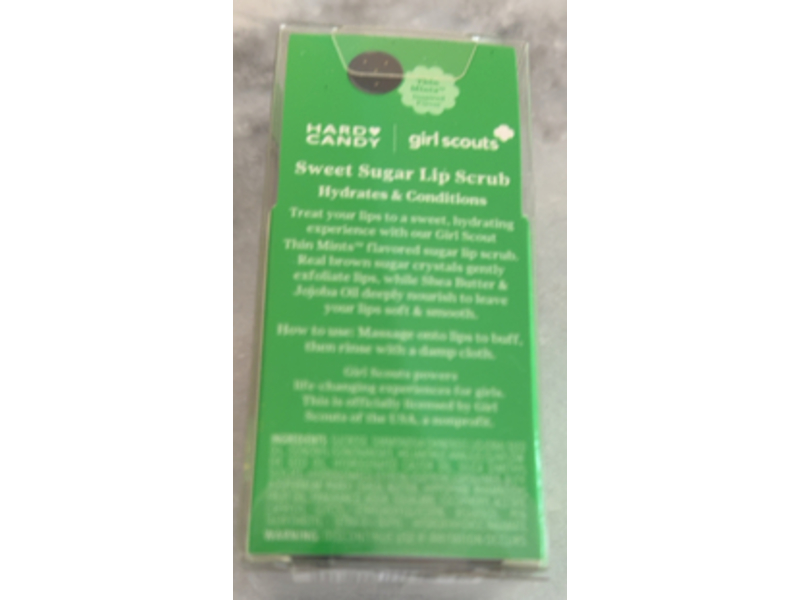 Girl Scouts Hard Candy Sweet Sugar Lip Scrub, Thin Mints, 0.53 oz/15 g
