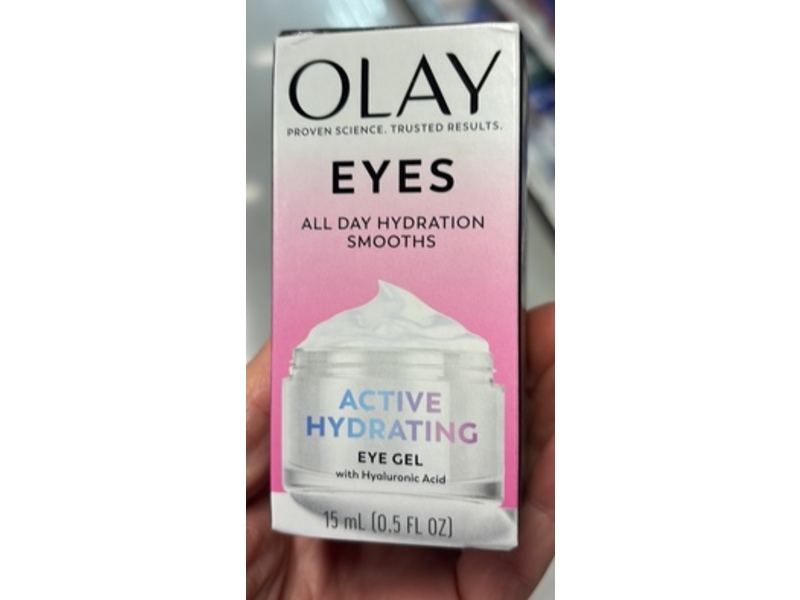 Olay Active Hydrating Eye Gel, Fragrance Free, 0.5 fl oz/15 mL