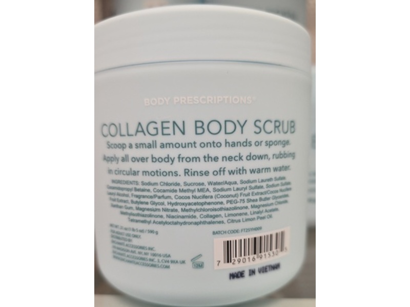 Body Prescriptions Body Scrub, Collagen, 21 oz/590 g