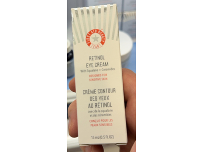 First Aid Beauty Retinol Eye Cream, Squalane + Ceramides, 0.5 fl oz/15 mL