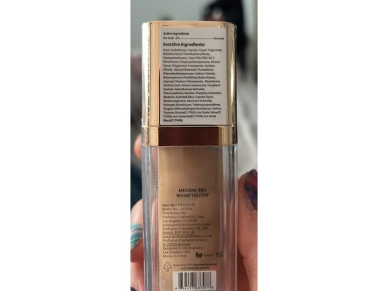 Profusion Cosmetics Feel Good Skin Perfector Foundation, SPF 15, 1 fl oz/29 mL