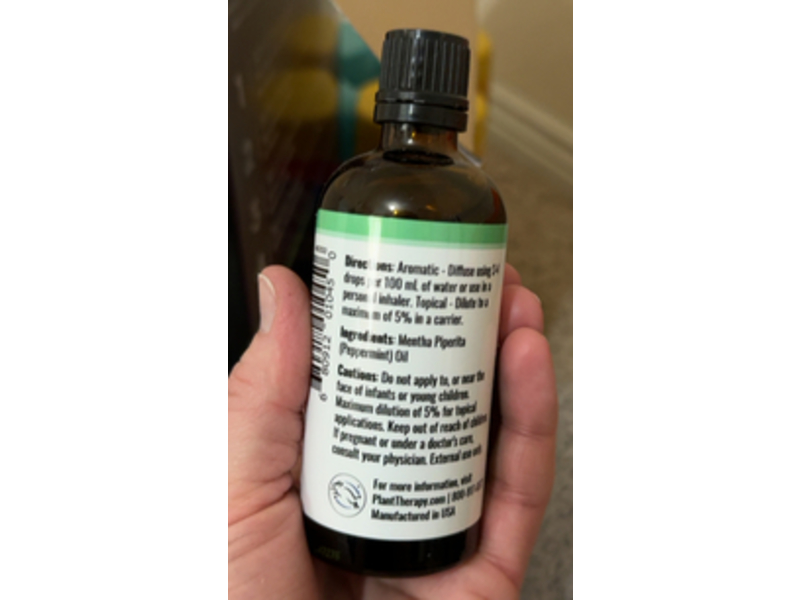 Plant Therapy Essential Oils, Peppermint, 3.3 fl oz/100 mL
